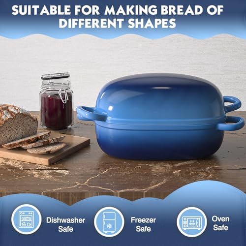 Dutch Oven 9x6 Inch, 2.5QT Cast Iron Bread Pans for Bread Baking - Image 5