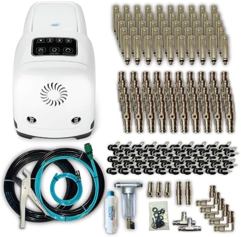 Patio Misters Pro - Ultra Fine Water Mister - Cooling Mist System for Midsize to Large Patio - High Pressure Misting Pump - Kit with Quiet Pump (1000 PSI) - DIY Installation by The+Patio+Misting+System