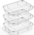 TeamFar 11.8 Inch Air Fryer Basket for Oven, Air Fryer Rack, 3 Pieces by TeamFar