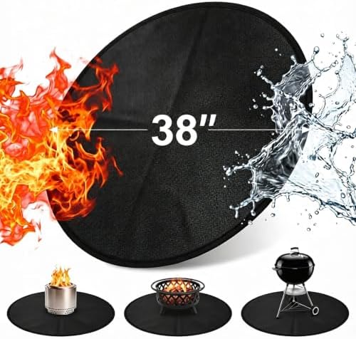 38" Round Fire Pit Mat for Solo Stove Bonfire - Fireproof Under Grill Mat for Outdoor Grill & Portable Camping Stove - Ideal Solo Stove Accessory - Image 7