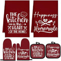 Sratte 6 Pcs Kitchen Decor Accessories Set, Kitchen, Wine Red by Sratte