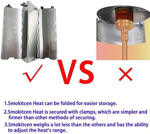 Smokitcen Adjustable Heat Focusing Reflector for Round Natural Gas and Propane Patio Heaters - Image 5