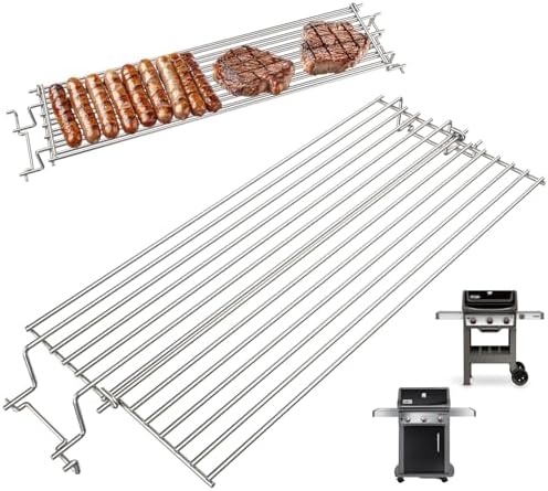 67027 Foldable Sided Warming Rack for Weber GS4 Spirit II/I 300 SER Parts by PETKAO