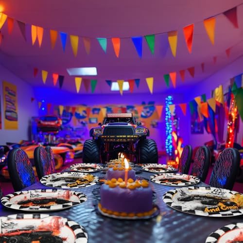 Monster Truck Party Decorations - Monster Truck Party Plates and Napkins for Kids Birthday Party, Serves 20 Guests - Image 4