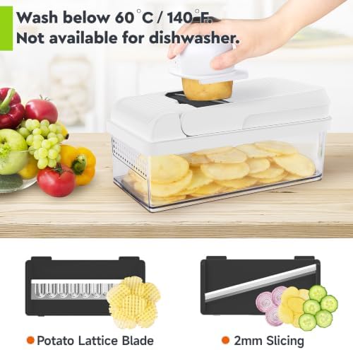 MealHelper 15-in-1 Vegetable Chopper, Food Veggie Chopper With Container - Image 3