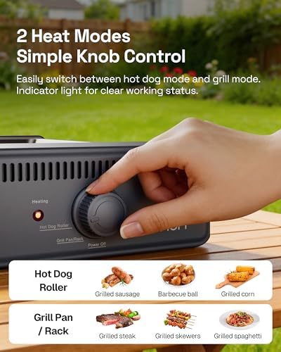 HBN Indoor Grill and Electric Griddle, 3-in-1 Smokeless Indoor Grill with Grill Rack & Nonstick Griddle & Sausage Grill Korean BBQ grill for Kitchen, Dishwasher Safe, 400F - Image 5