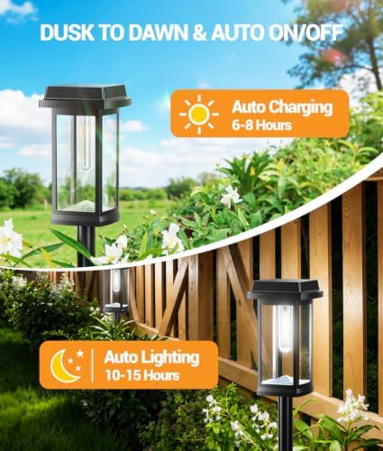 Solar Pathway Lights Outdoor, 8 Pack Garden Lights - Image 5