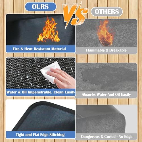 Ogrmar 76 x 52 Inch Under Grill Mats for Outdoor Grill Deck Protector - Image 3