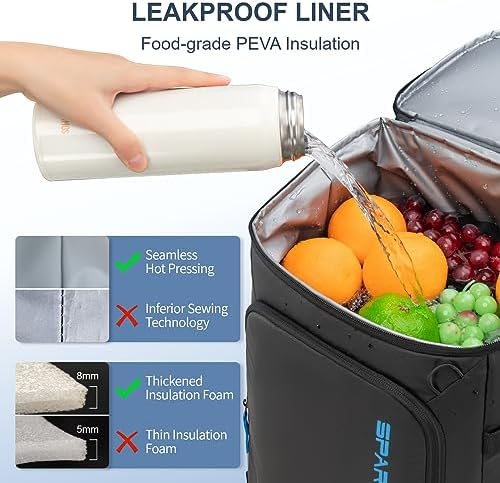 SPARTER Backpack Cooler Insulated 33/49 Can Leakproof Waterproof Bag Beach - Image 3