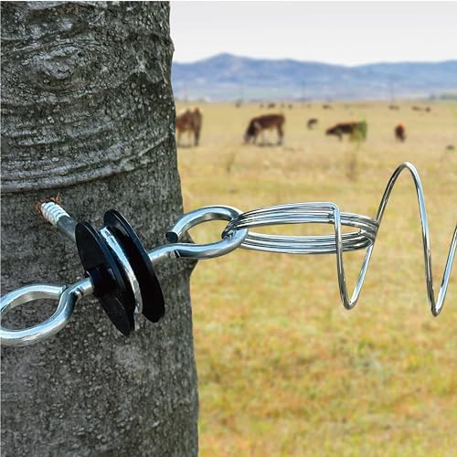 5 Pack Electric Fence Gate Kit, with Spring Gate Handle, 2 Anchor Insulators and 23 Feet Tension Big Spring，for Electric Fence Gate Livestock Fence Agricultural Fencing and Pasture - Image 7
