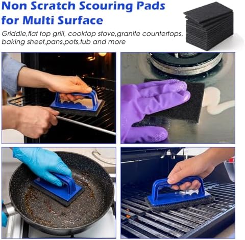 Reallnaive 93 Pcs Griddle Cleaning Kit for Flat Top Grill,Blue - Image 7