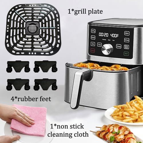 6QT Air Fryer Grill Grate for Instants Pot Vortex Plus 6 in 1 6QT XL Air Fryers, Premium Grill Pan Crisping Plate Rack Tray Grid Shelf for Instants 5.7QT 6QT, Nonstick, Dishwasher Safe - Image 7