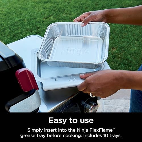 Ninja FlexFlame Disposable Aluminum Grease Tray Liners for PG300, 10-Pack - Image 3