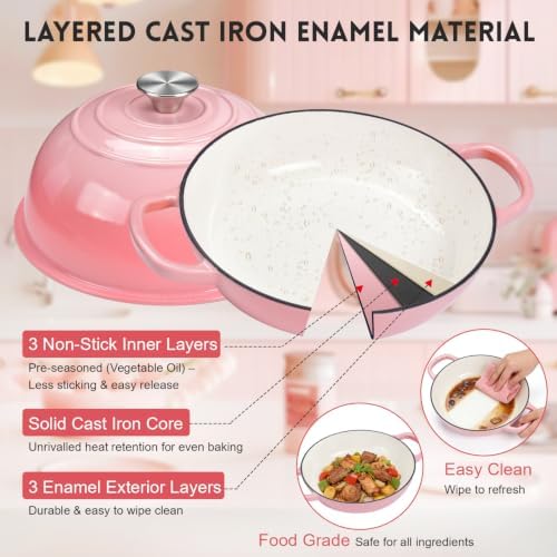 GGC 6QT Sourdough Dutch Oven Kit, 7-Piece Enameled Cast Iron Bread Oven - Image 5