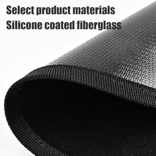 24" Fire Pit Mat for Solo Stove Bonfire Round Fireproof Under Grill Mat Oil Proof Waterproof BBQ Pad for Deck Patio Grass Outdoor Grill Accessories Portable and Reusable - Image 5