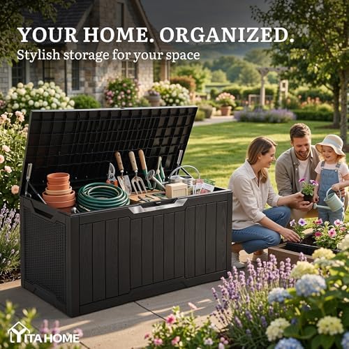YITAHOME 100 Gallon Large Outdoor Storage Box - Image 4