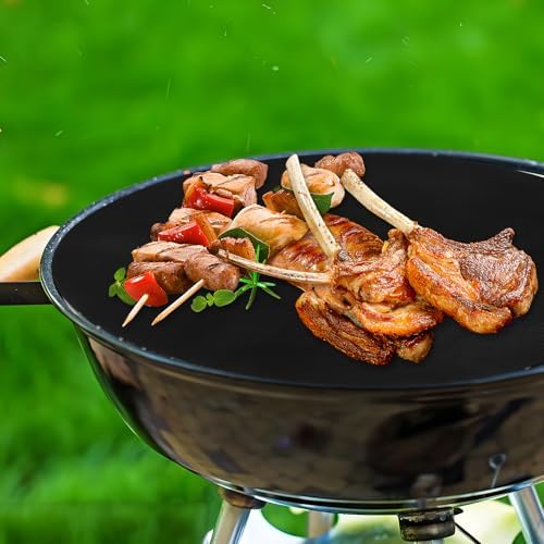 Hemoton 2-Pack Round Silicone Bbq Grill Mats 15.74In Nonstick Reusable Cooking Pads for Outdoor Gas Charcoal Electric Grills Heat Resistant Grill Mat - Image 2