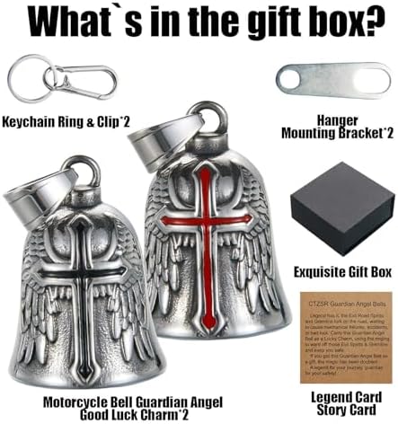 Motorcycle Bell Guardian Angel Gremlin Lucky Charm Gift For Riders - Image 6