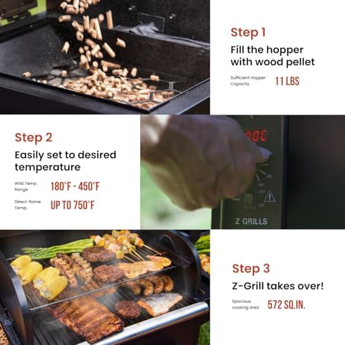 Z GRILLS 600D Wood Pellet BBQ Grill, 572 Sq In, PID 3.0 - Image 5