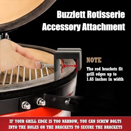 Buzzlett Rotisserie Accessory Attachment for Whole Chicken, Roasts, BBQ - Image 5