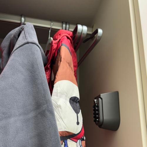 Key Lock Box for Outside Wall Mount, Waterproof Spare Key Storage Box, 10-digits Combination Lockbox Push Button Key Keeper Box for Home Indoor & Outdoor Realtors Landlord Property Management - Image 6