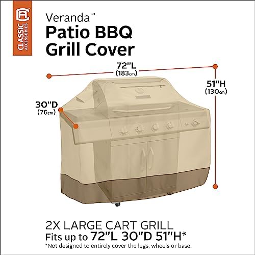 Classic Accessories Veranda Water-Resistant 72" BBQ Grill Cover - Image 3
