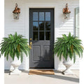 2PCS 45in Fake Ferns- Large Artificial Plants Outdoor, UV Resistant Artificial Ferns for Outdoors, 60 Branches Faux Boston Fern Realistic Weatherproof Fake Plants for Porch Home Patio Hanging Decor by Waipfaru