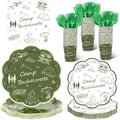 Zubebe 175 Pcs Camp Bachelorette Plates Cups Napkins Sets Serves 25 by Zubebe
