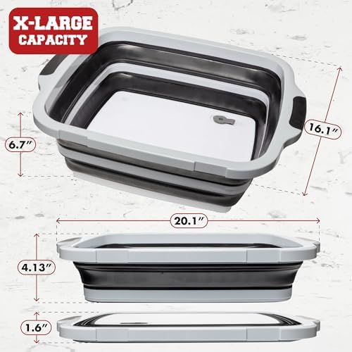 KITCHEN PERFECTION Collapsible XL Smoker & BBQ Prep Tub with Locking Lid - Image 3