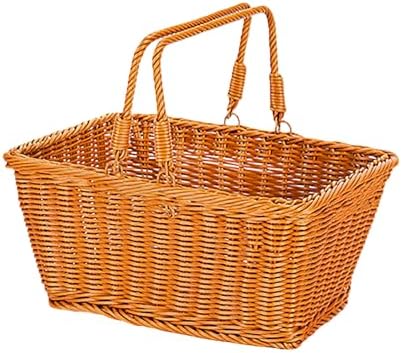 Elegant PE Handwoven Oval Storage Basket for Outdoor Camping Picnics and Home Decoration - Image 7