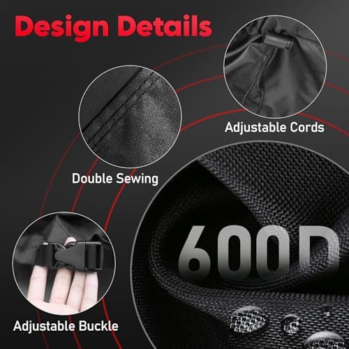 Zettum Stackable Patio Chair Cover 2 Pack - 600D Outdoor Chair Cover Waterproof & Heavy Duty, Lawn Furniture Stacking Seat Cover for 4 - 6 Outdoor Stackable Dining Chairs - 28 x 36 x 47 Inch - Image 4