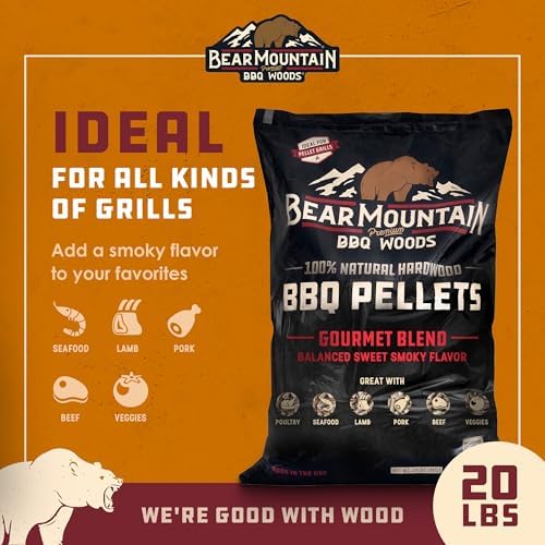 Bear Mountain Gourmet Blend Pellets for Smoker and Grill, 20lb Bag, 2-Pack - Image 3