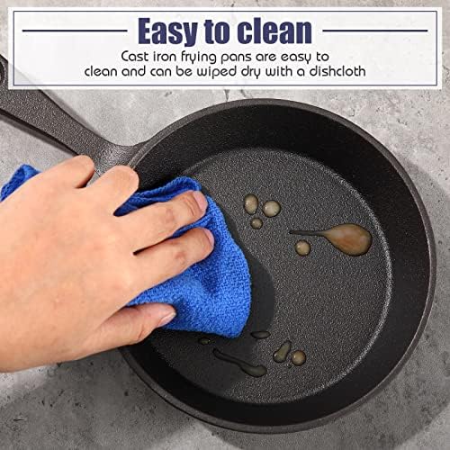 20 Sets 10Pcs 6.3" Black Mini Cast Iron Skillets Set Frying Pan&Oil Brush - Image 7