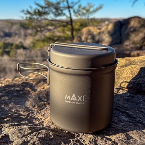 Maxi Titanium Pot 1100ml with Frying Pan Lid – Lightweight Outdoor Camping Cooking Set - Image 6