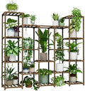 Bamworld Large Hanging Plant Stand Indoor Tall Plant Shelf Outdoor 14 Pots by Bamworld