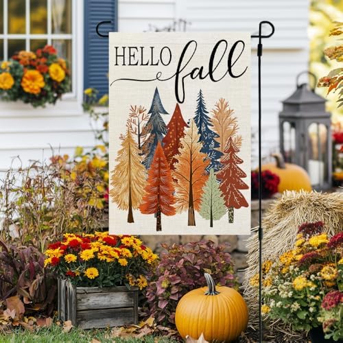 CROWNED BEAUTY Fall Welcome Trees Garden Flag for Outside 12x18 Inch - Image 2