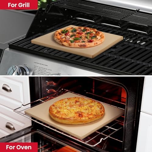 Unicook 15 x 12 Inch Rectangular Pizza Stone for Oven and Grill, 6.8 Lbs - Image 5