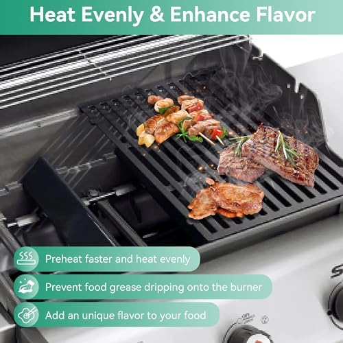 Spirit II E210 Grill Parts 7635 67045 Flavorizer Bars for Weber GS4 Spirit II I 200 Series E210 S210 E220 S220 with Front Control Knobs , 15.3" Porcelain-enameled Flavor Bar for Weber GS4 Flame Guard - Image 6