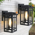 2 Packs Dusk to Dawn Outdoor Wall Lighting 9.76'', Black by MYHXQ
