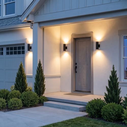 LEONLITE 2-Pack 12" Outdoor Cylinder Wall Light, Up and Down, E26 Base - Image 5