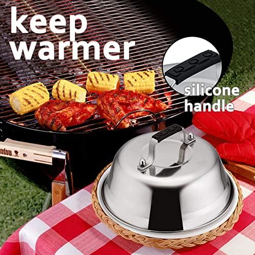Leonyo Heavy Duty 9IN Stainless Steel Griddle Basting Cover Dome, 4 Pack - Image 5