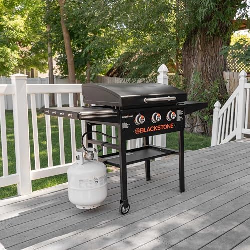 28 Inch Blackstone Griddle 2080 Original 3-Burner XL Griddle with Hood and Side Shelves Outdoor Flat Top Grill - Image 7