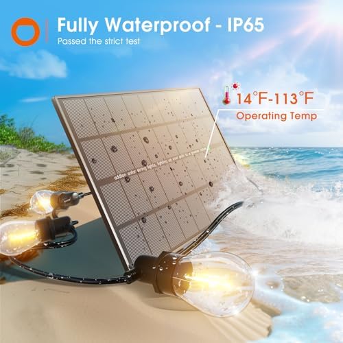 addlon 200FT(192+8) Solar String Lights Outdoor, Last 20+ Hrs, USB Charging - Image 3
