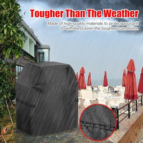 Grill Cover, 40 inch Small Gas Grill Cover for Outdoor Grill, Waterproof, Weather Resistant, UV & Fade Resistant, BBQ Grill Cover with Hook and Loop Straps, Black - Image 5