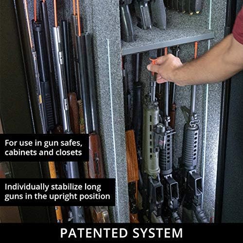 Gun Storage Solutions Rifle Rods Starter Kit with Shelf Liner Gun Organizer System Store More Guns Easy Access for Safety with Nylon Woven Loop Fabric - Image 5