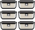 Brightever Solar Motion Sensor Outdoor Lights, 4000LM 344 LEDs Solar Outdoor Lights, IP65 Waterproof Exterior Flood Security Lights with 270° Wide Angle & 3 Modes for Patio Garage, 6-Pack Black by Brightever