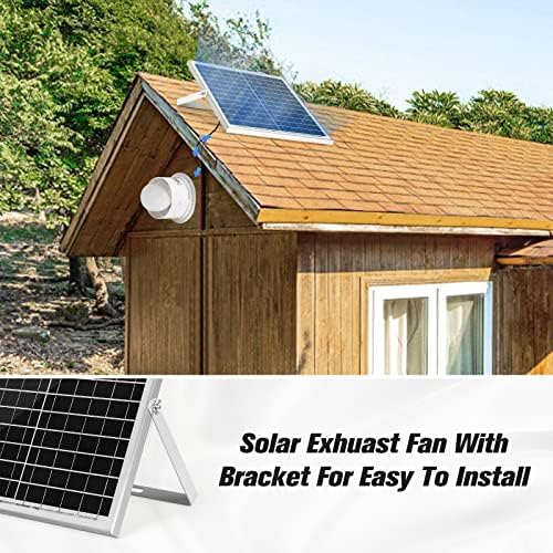 blessny 8" Solar Exhaust Fan for Greenhouse, Chicken Coop, Shed & Pet House - Image 6