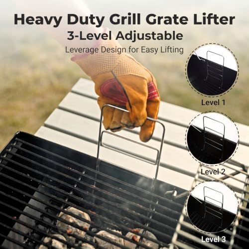Small Charcoal Grills Outdoor 19 In. BBQ Smoker Foldable Side Table - Image 3