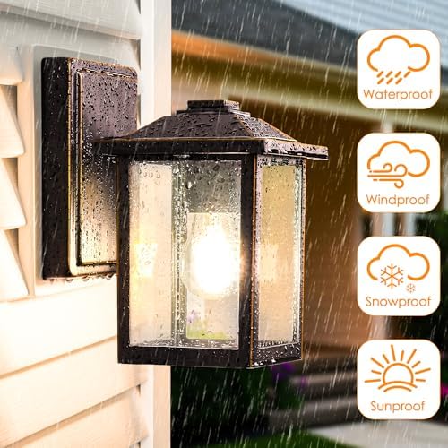 MATAMEYE Outdoor Wall Light Fixture, Exterior Waterproof Porch Lighting - Image 3