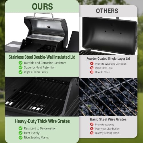 3-Burner Propane Gas Grill and Griddle Combo with Side Burner - Image 7